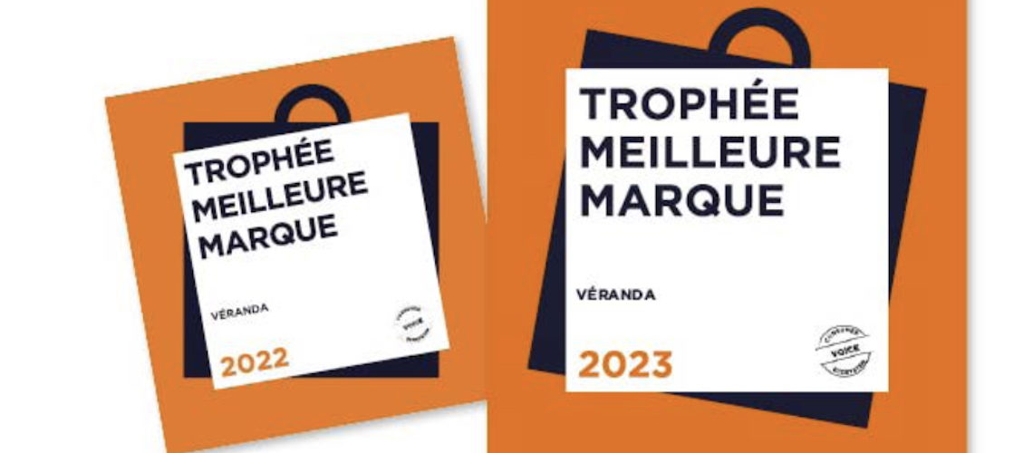 Gustave Rideau reçoit le trophée de la Meilleure Marque 2023 dans la catégorie “Véranda”
